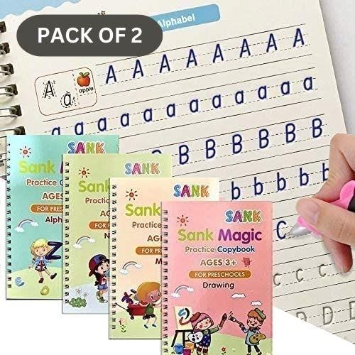 Magic Book Buy 1 set & Get 1 set FREE!!! ( 4 Book + 10 Refill+2 Pen+2 Grip ) + FREE Learning 2000+ pages downloadable PDF worksheet for kids